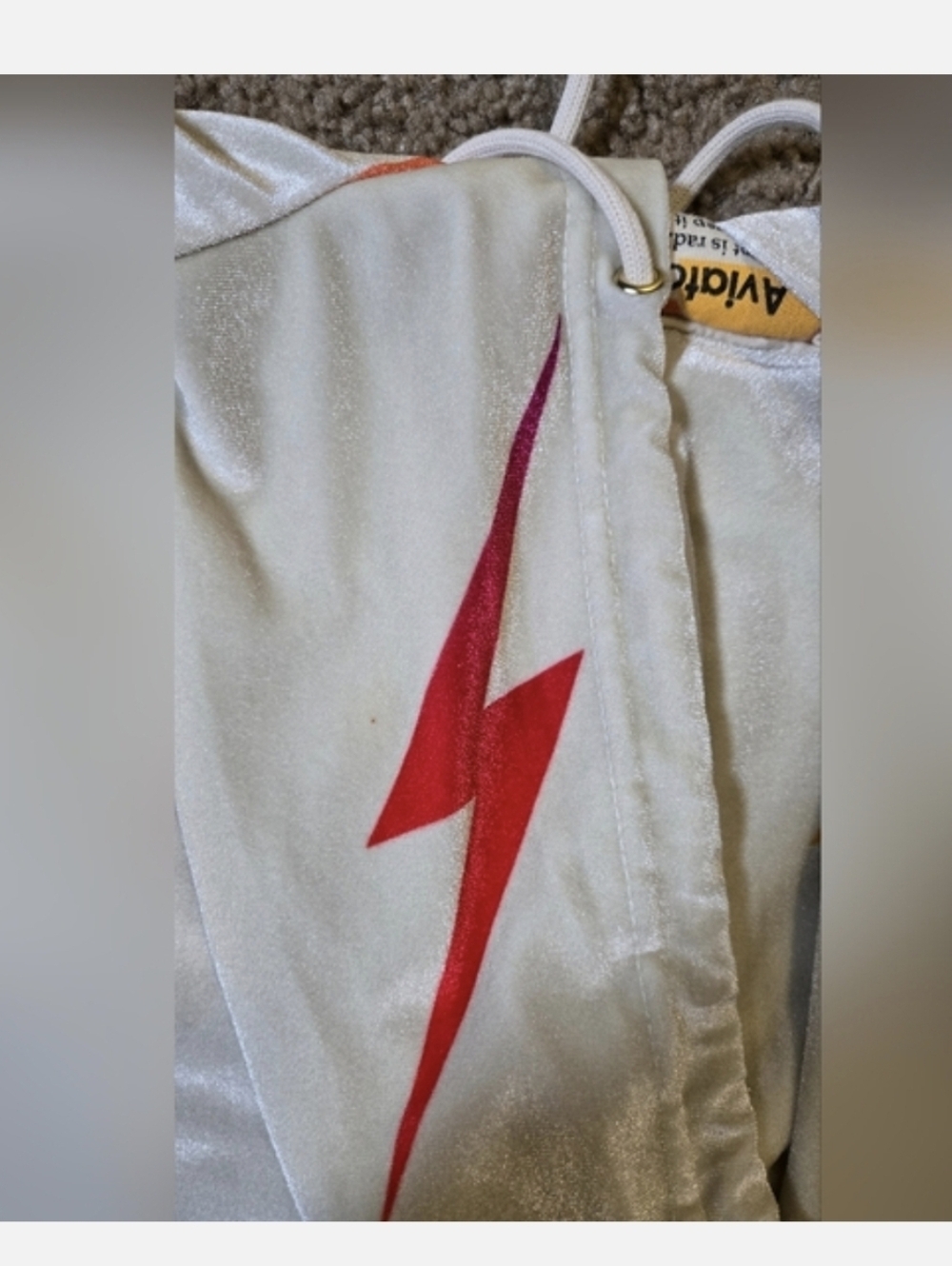 Aviation Nation Velvet Colorful Lightning Bolt Full Zip Hoodie Size Large - Picture 6 of 8